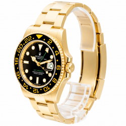 Rolex GMT Master II 40MM Black Dial 116718LN 18K YG Watch